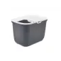 Mačacie WC s horným vstupom Savic Hop In, plast, antracitová/biela, 585×390×395 mm