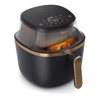 Teplovzdušná fritéza Philips 3000 Series NA342/00 — 7,2 L, 2000 W, 16 programov, dotykové ovládanie, čierna zlatá