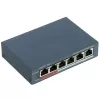 Sieťový switch Hikvision DS-3E1106P-EI — 6-portový PoE Ethernet switch, unmanaged, 10/100 Mbit/s