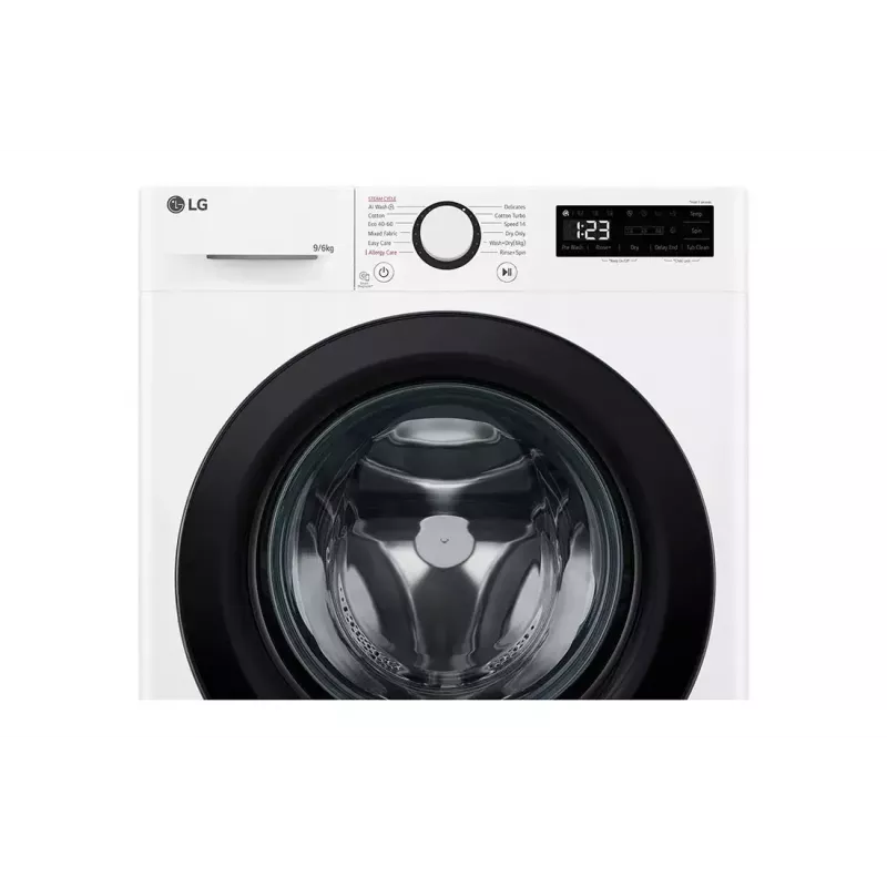LG F4DR509SBW práčka so sušičkou voľne stojaca predné plnenie čierna, biela