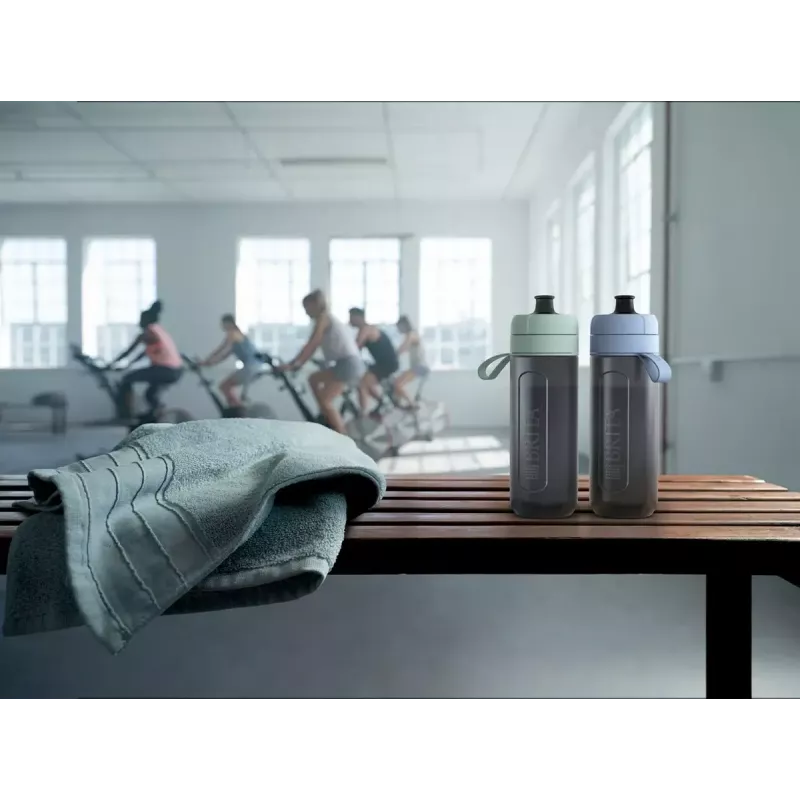 BRITA Active 1052250 filtračná fľaša s 2 filtračnými diskami, pastelovo modrá