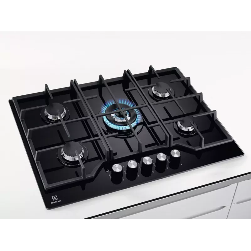 Electrolux KGG75362K čierna vstavaná 75 cm plynová 5 zón
