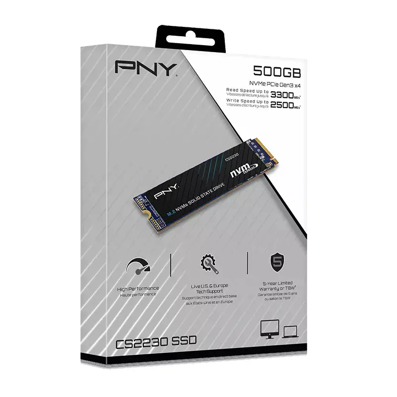 SSD disk PNY 500 GB M.2 2280 PCI-E x4 Gen3 NVMe M280CS2230-500-RB