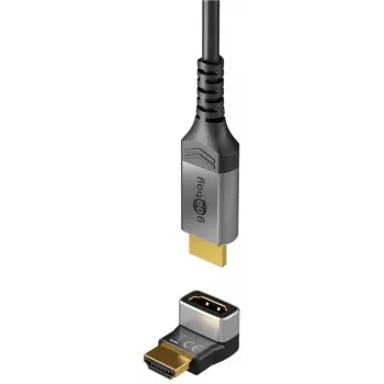 Goobay 72009 video kábel adaptér HDMI Type-A Standard čierna strieborná