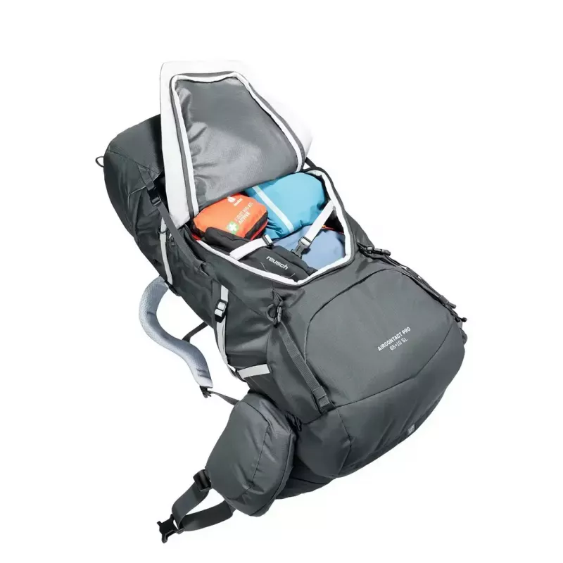 Turistický batoh DEUTER Aircontact Pro 65+10 SL dámsky grafit, objem 65+10 L