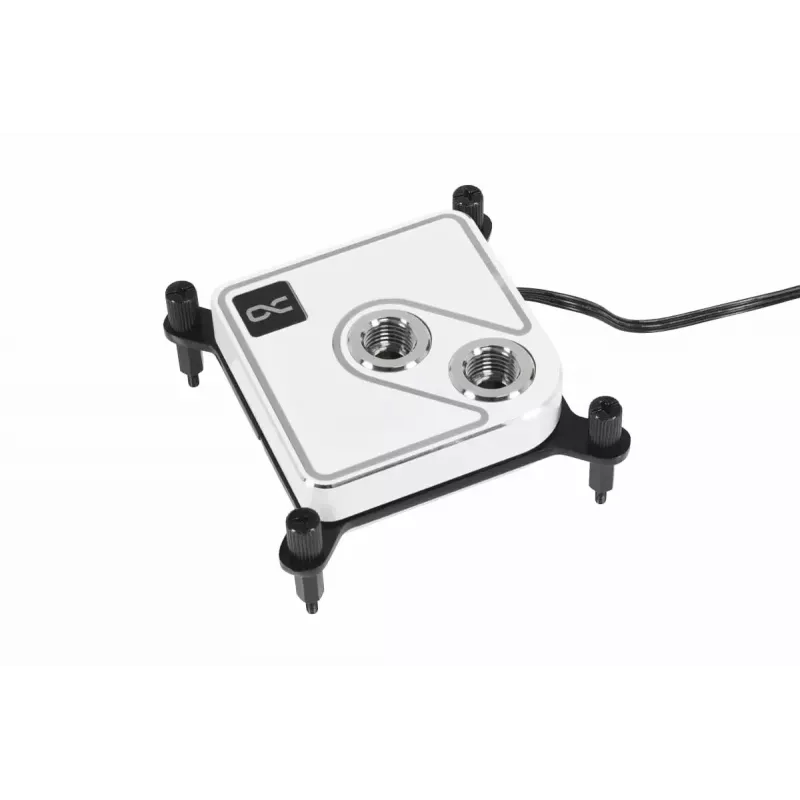 Water block Alphacool Core 1 Aurora mosadz meď nikel transparentná biela 72 mm