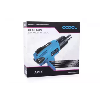 Teplovzdušná pištoľ Alphacool 10178 650 °C 2000 W čierna modrá