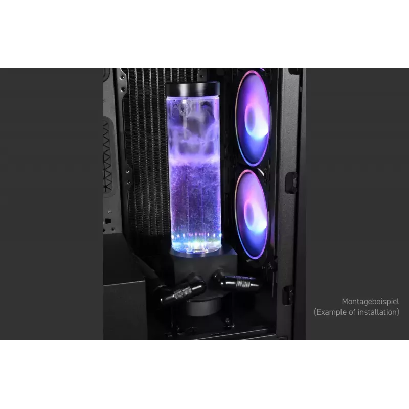 Expanzná nádržka Alphacool 15394 akryl čierna transparentná 7,65 cm 25,1 cm
