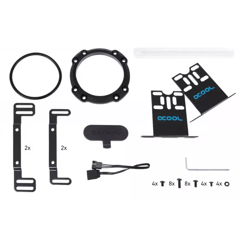 Expanzná nádržka Alphacool 15394 akryl čierna transparentná 7,65 cm 25,1 cm
