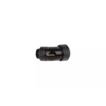 Alphacool Eiszapfen 17407 Otočná prípojka pre Hard Tube 45 stupňov, G1/4 vonkajší závit na 13 mm vonkajší priemer, hlboká čierna