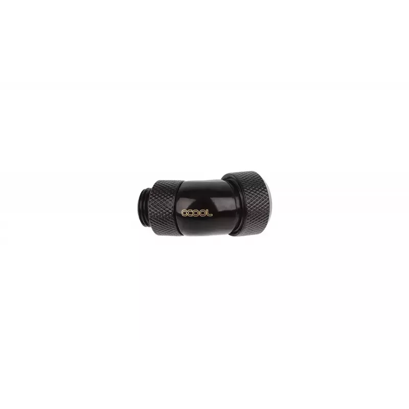 Alphacool Eiszapfen 17407 Otočná prípojka pre Hard Tube 45 stupňov, G1/4 vonkajší závit na 13 mm vonkajší priemer, hlboká čierna