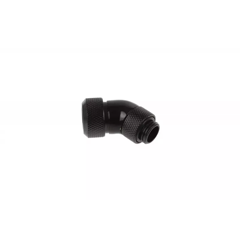 Alphacool Eiszapfen 17407 Otočná prípojka pre Hard Tube 45 stupňov, G1/4 vonkajší závit na 13 mm vonkajší priemer, hlboká čierna