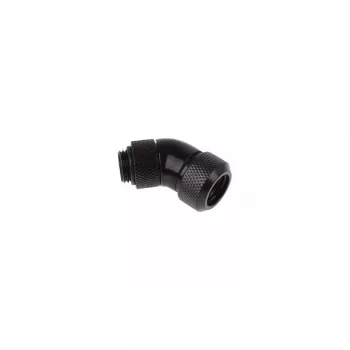 Alphacool Eiszapfen 17407 Otočná prípojka pre Hard Tube 45 stupňov, G1/4 vonkajší závit na 13 mm vonkajší priemer, hlboká čierna