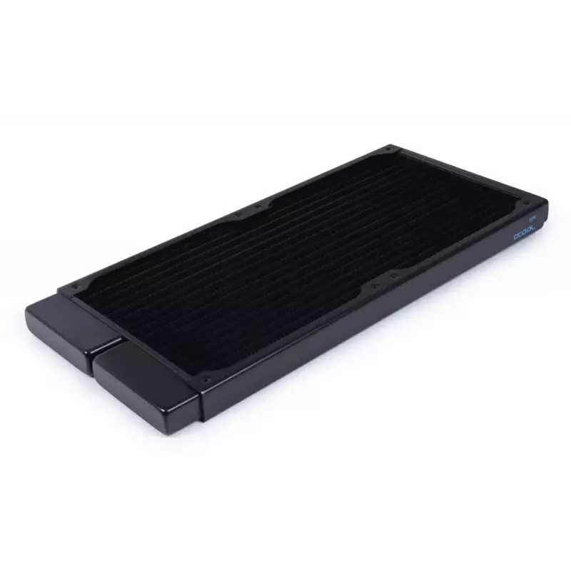 Radiátor Alphacool 14444 mosadz meď nehrdzavejúca oceľ čierna 140 mm 311 mm 20 mm