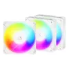 ARCTIC Freezer P12 Pro Reverse A-RGB (biela) - 3 ks v balení - 120 mm A-RGB PWM ventilátory s rozbočovačom káblov