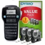 DYMO LabelManager 160 tlačiareň etikiet štartovacia sada s 3 kotúčmi D1 etiketových pások | ručná tlačiareň etikiet | QWERTY klávesnica | ideálna do kancelárie alebo domácnosti