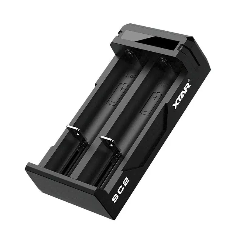 Nabíjačka XTAR SC2 Li-Ion 18650 USB-C 2 sloty, napájanie USB-C, LED indikátory, čierna