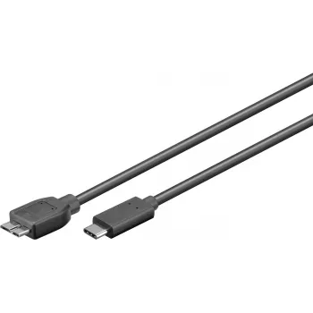 Microconnect USB3.1CAMIB3.01 USB kábel USB 3.2 Gen 1 (3.1 Gen 1) 1 m USB-C na Micro-USB-B čierny