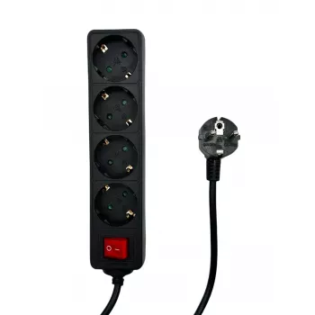 Microconnect MC-GRU0045BS predlžovací kábel 5 m 4 AC výstupy interiér čierny