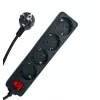 Microconnect MC-GRU0045BS predlžovací kábel 5 m 4 AC výstupy interiér čierny