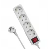 Microconnect MC-GRU0045WS predlžovací kábel 5 m 4 AC výstupy interiér biely