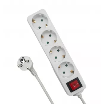 Microconnect MC-GRU0045WS predlžovací kábel 5 m 4 AC výstupy interiér biely