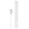 Microconnect MC-GRU0603DKW predlžovací kábel 3 m 6 AC výstupov interiér biely