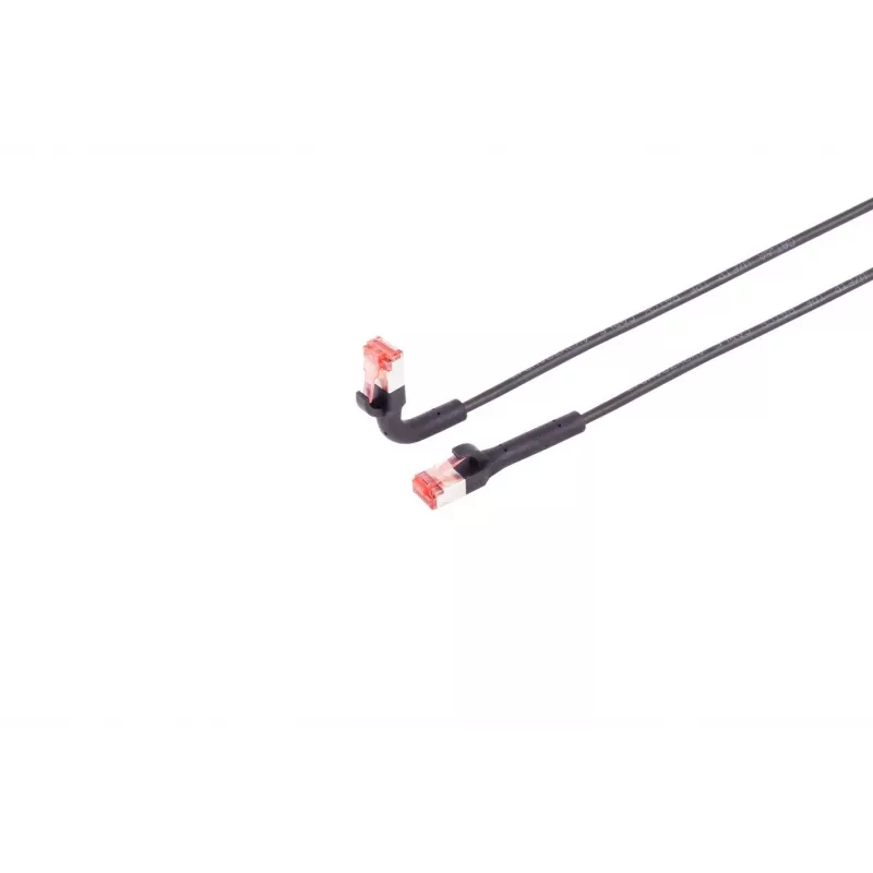 Sieťový kábel Lanview LV-6AFTP-FLEX-ANG-10B RJ45 Cat6A 10m čierny