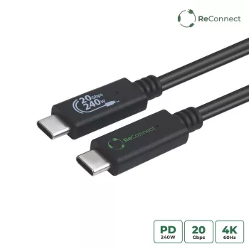 Microconnect ECO-USB3.2CC0.5 USB kábel USB 3.2 Gen 2x2 0,5 m USB C čierny