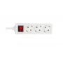 Microconnect GRU0035WS predlžovací kábel 5 m 3 AC výstupy biely