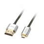 Lindy 1m CROMO tenký High Speed HDMI na Micro HDMI kábel s Ethernet