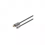 Manhattan USB-C na DisplayPort 1.4 kábel, 8K@60Hz, 3m, konektor samec na konektor samec, nie obojsmerný, čierny, trojročná záruka