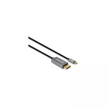 Manhattan USB-C na DisplayPort 1.4 kábel, 8K@60Hz, 3m, konektor samec na konektor samec, nie obojsmerný, čierny, trojročná záruka