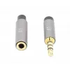 3,5 mm predlžovací kábel Manhattan 1m konektor samec/samica tenký dizajn čierny/strieborný