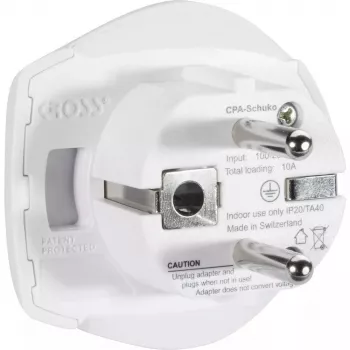 Cestovný adaptér Skross 1.500211-E univerzálny Type-C biely