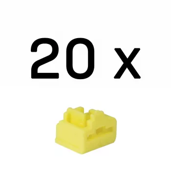 Port blocker Lindy RJ-45 Port Blocker bez kľúča 20 balenie žltý