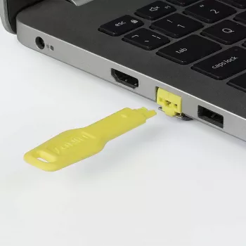 Port blocker Lindy RJ-45 Port Blocker bez kľúča 20 balenie žltý