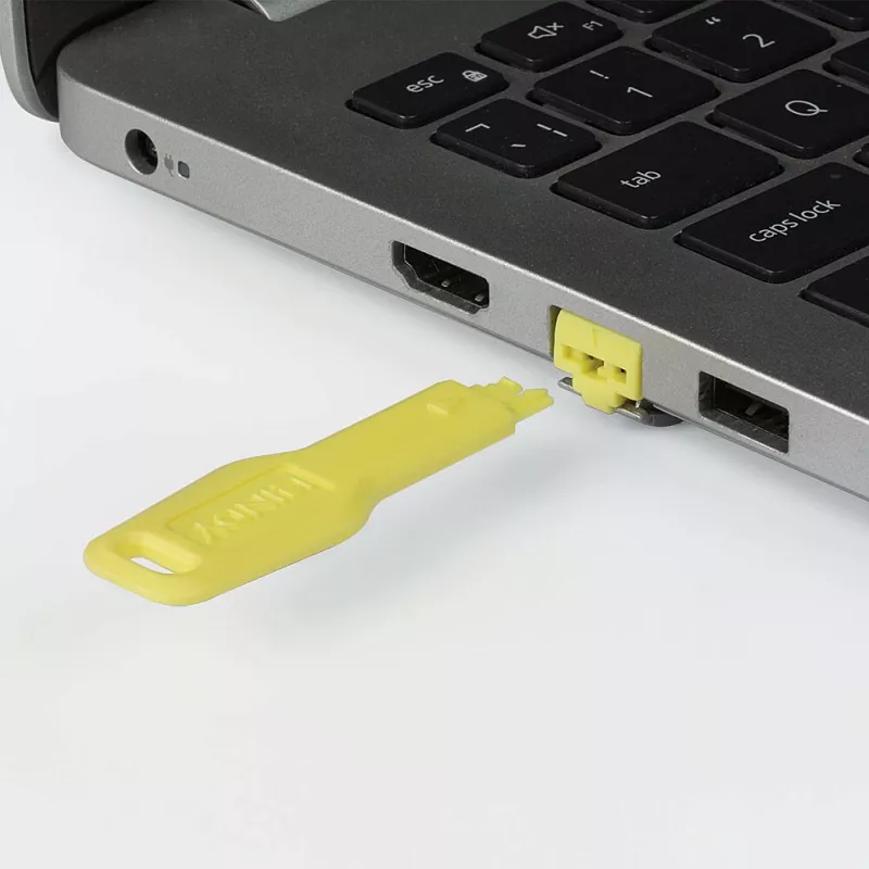 Port blocker Lindy RJ-45 Port Blocker bez kľúča 20 balenie žltý