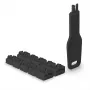 Sada port blocker Lindy RJ45 Port Locks čierna — 10 ks + 1 kľúč, kompatibilné s RJ-45 konektormi