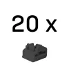 Port blocker Lindy RJ-45 (20 balenie) – čierny, ABS, 20×74,5×5,9 mm