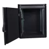 Voľne stojaci rack Lanview RDL12U66BL — 12U, 600 kg, zámok na kľúč, nastaviteľné nožičky, manažment káblov, IP40, čierny