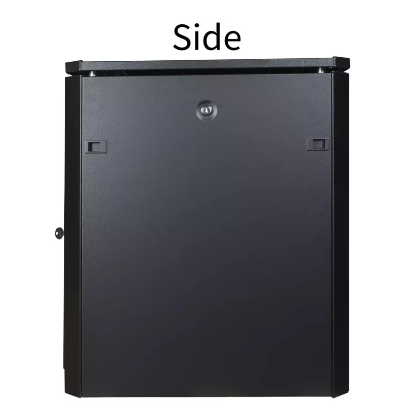Voľne stojaci rack Lanview RDL12U66BL — 12U, 600 kg, zámok na kľúč, nastaviteľné nožičky, manažment káblov, IP40, čierny