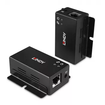 Sieťový vysielač a prijímač Lindy 50m 2 port USB 2.0 Cat. 6 extender