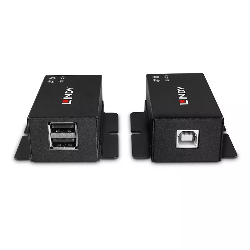 Sieťový vysielač a prijímač Lindy 50m 2 port USB 2.0 Cat. 6 extender