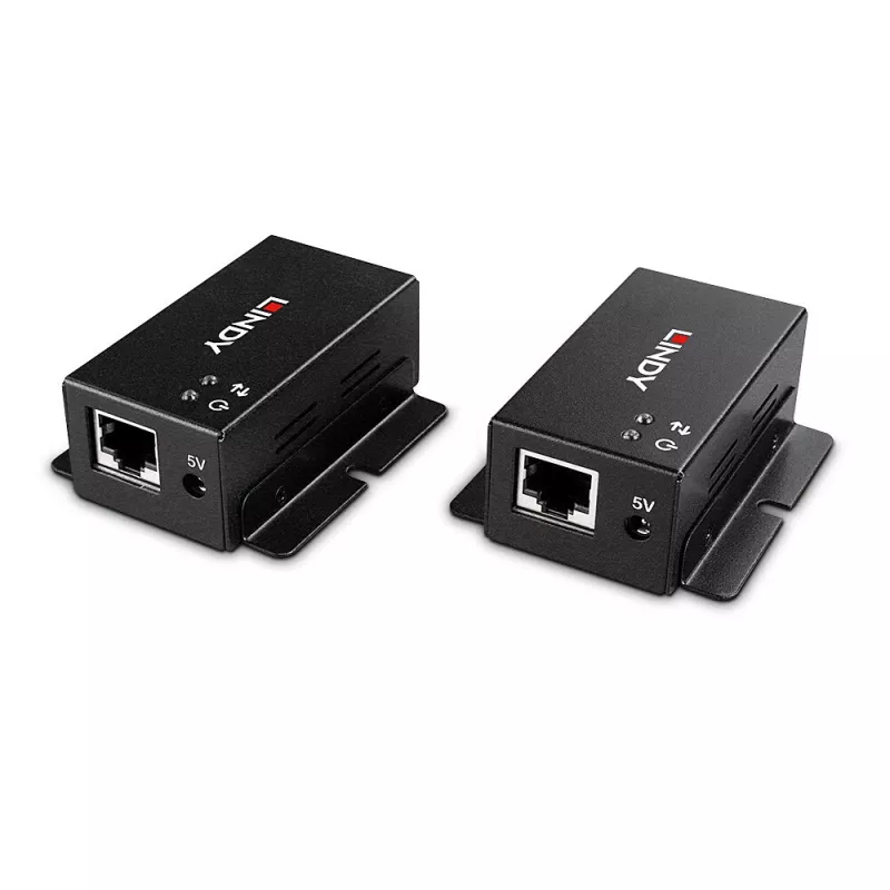 Sieťový vysielač a prijímač Lindy 50m 2 port USB 2.0 Cat. 6 extender