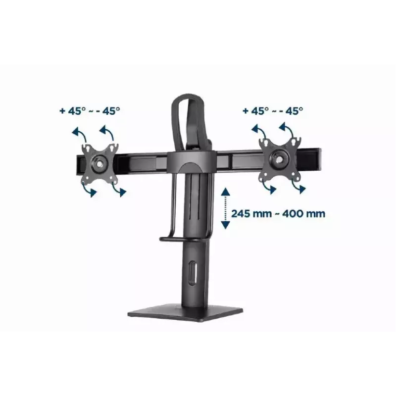 Držiak monitora Gembird MS-D2-01 27 palcov čierny voľne stojaci