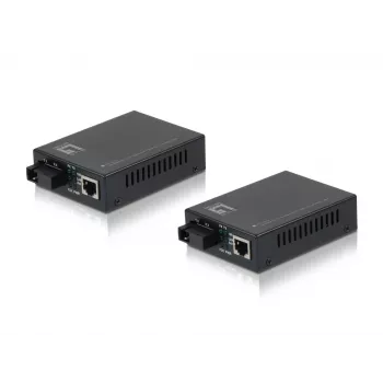LevelOne RJ45 na SC BIDI Fast Ethernet mediálny konvertor sada, Singlemode optické vlákno, 20 km