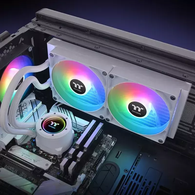 All-in-One kvapalinový chladič Thermaltake CL-W377-PL14SW-A 14 cm biely 84,32 cfm