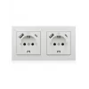 ICY BOX IB-MPS4200W-PD zásuvka typ F + USB A + USB C biela