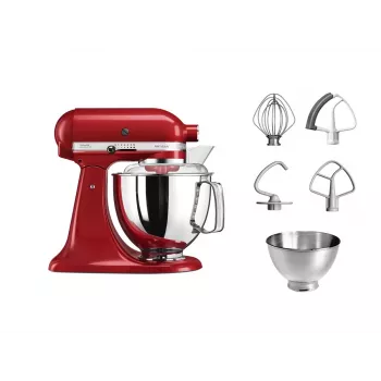 Kuchynský robot KitchenAid Artisan 5KSM175PS — 300 W, 4,8 l nerezová misa, červená